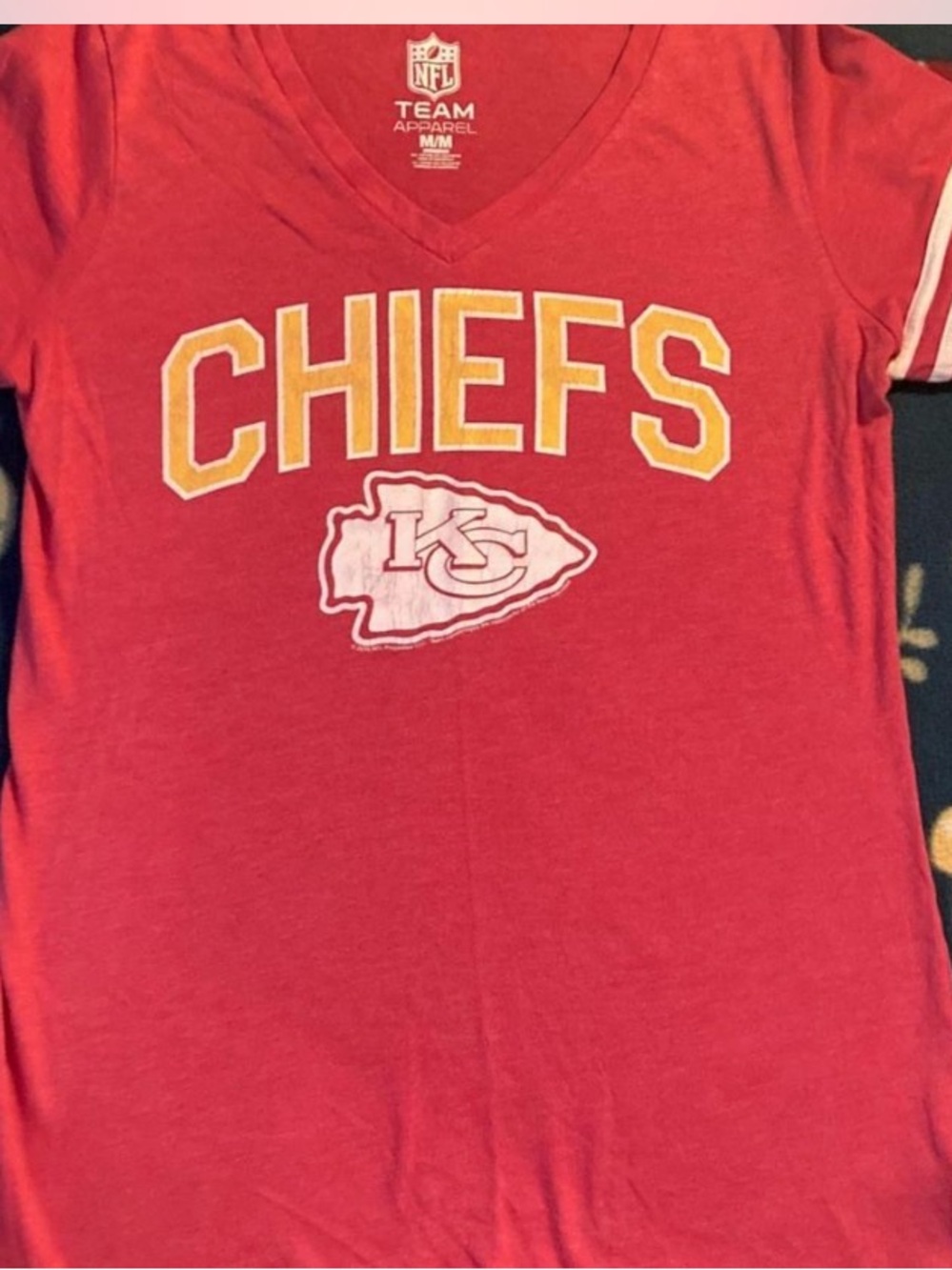 NFL Kansas City Chiefs Red womens V-Neck Shirt